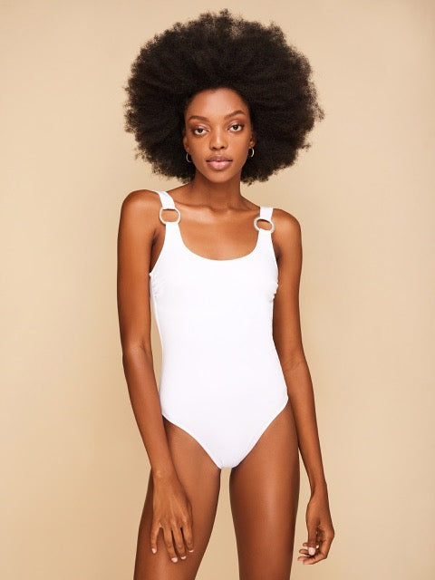 The Fame swimsuit in Bianco