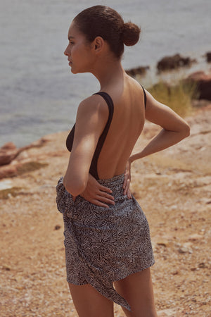 The Ruban wrap-skirt in Dandelion