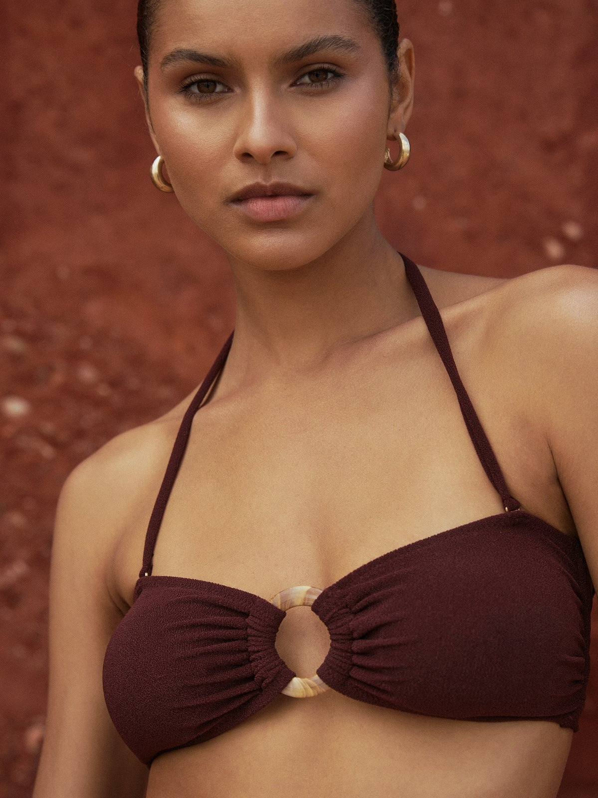 AMANDA BIKINI TOP IN WINE