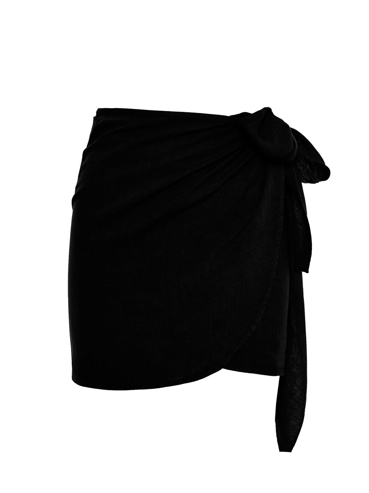 The Ruban Linen skirt in Black - ReLife