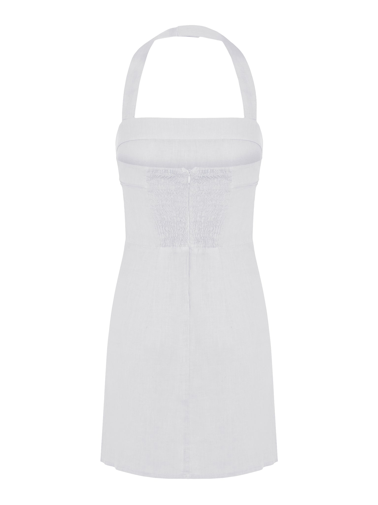 The Katie linen dress in Bianco - ReLife