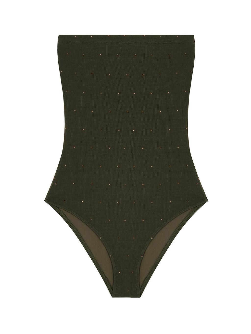 Nina studded swimsuit in Khaki
