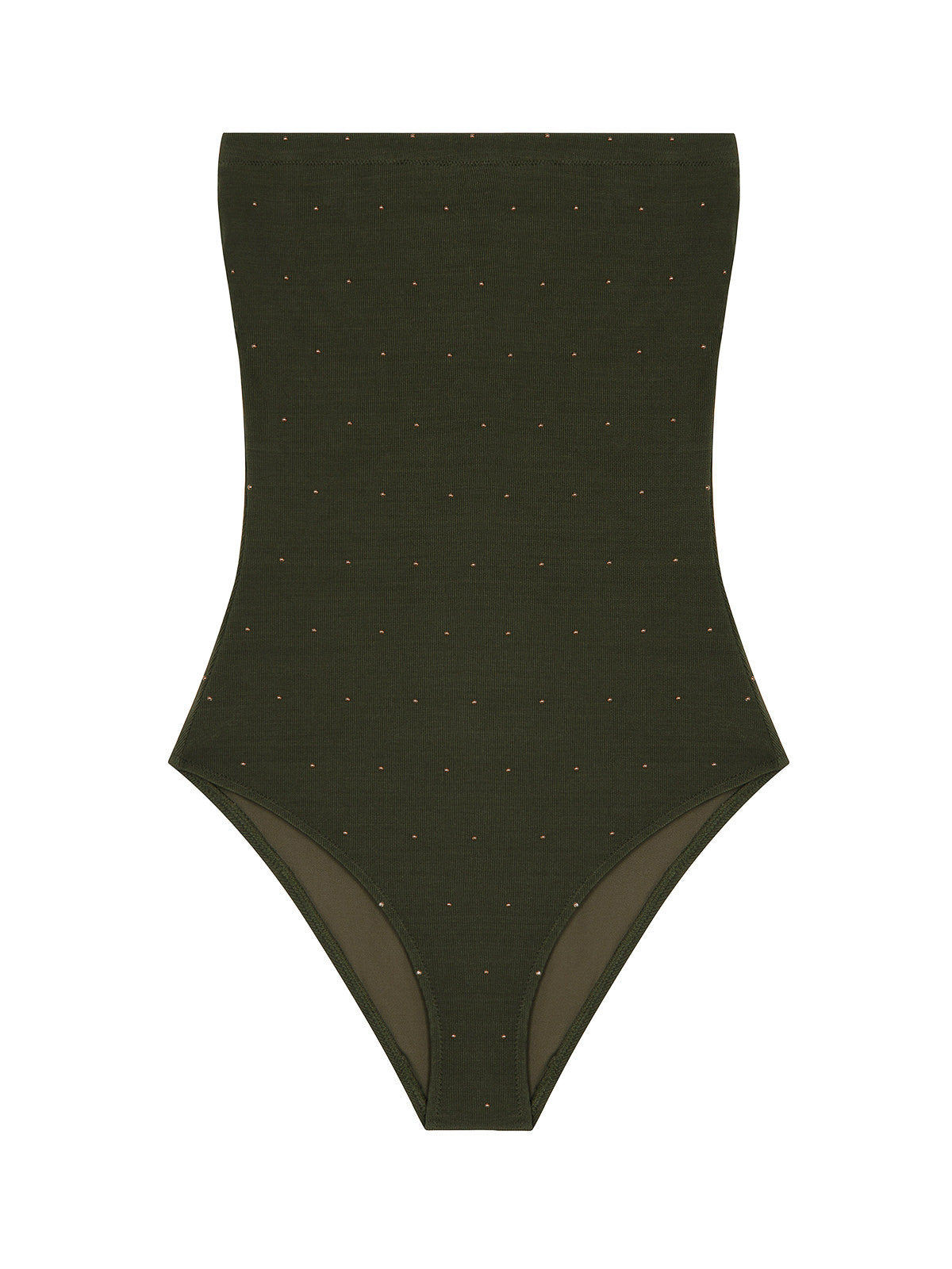 Nina studded swimsuit in Khaki
