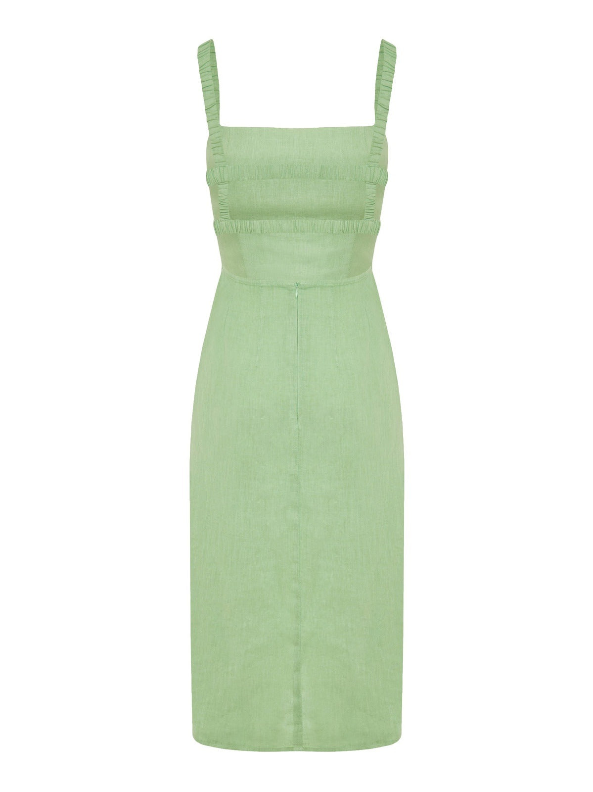The Rita dress in Matcha