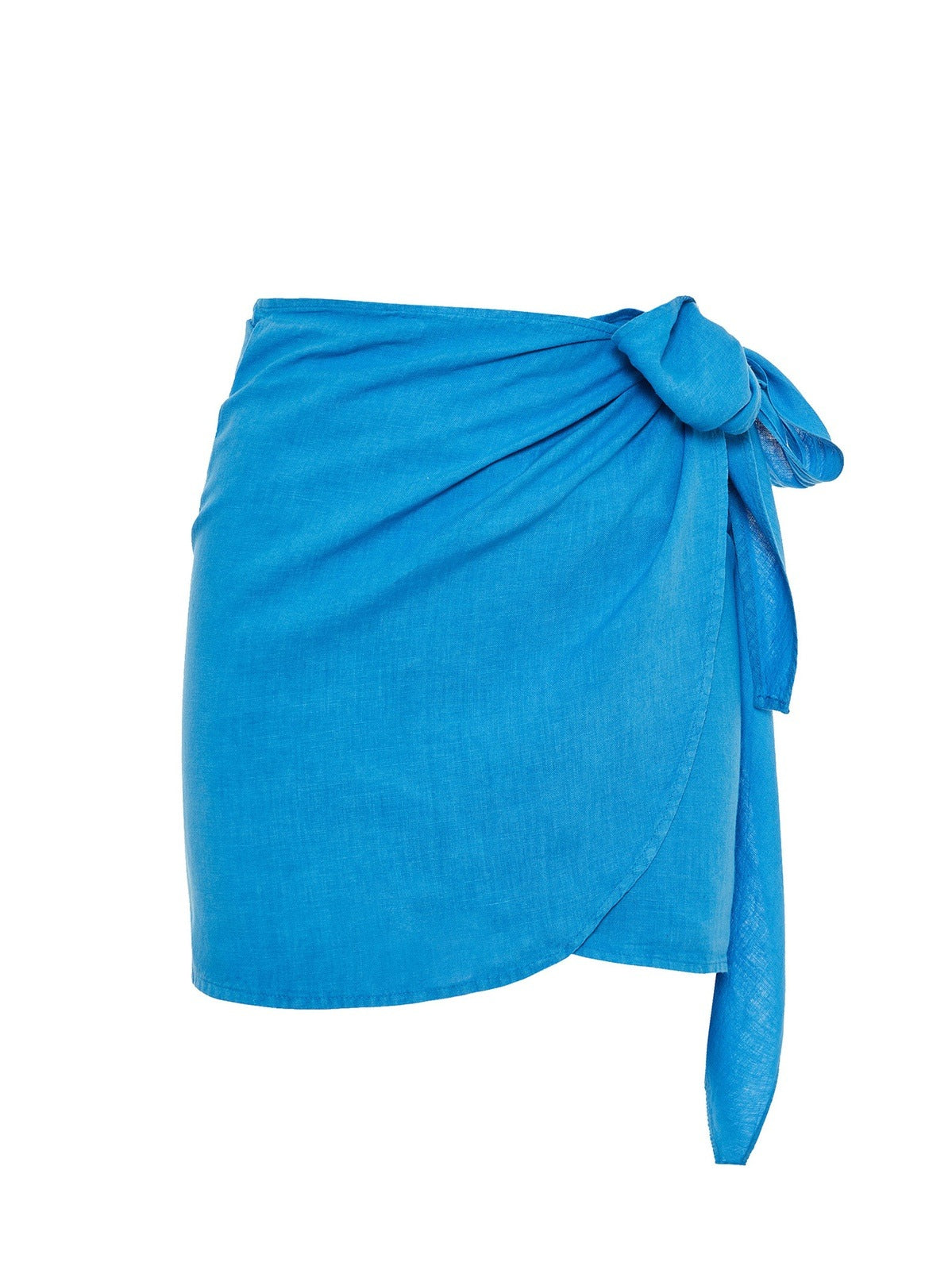 The Ruban Linen bow-tie skirt in Milos - ReLife